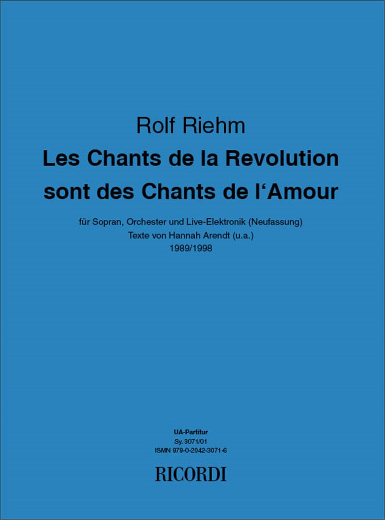 Chants de la Révolution sont des Chants de l?Amour